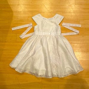 Lace floral white dress